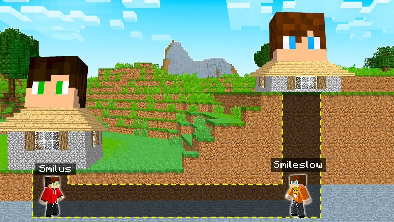 ZBUDOWALIŚMY BUNKIER POMIĘDZY NASZYMI DOMAMI w Minecraft!