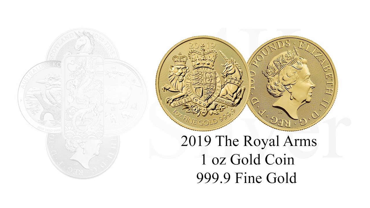 2019 The Royal Arms 1 oz Gold Coin 999.9 Fine Gold. Royal Mint