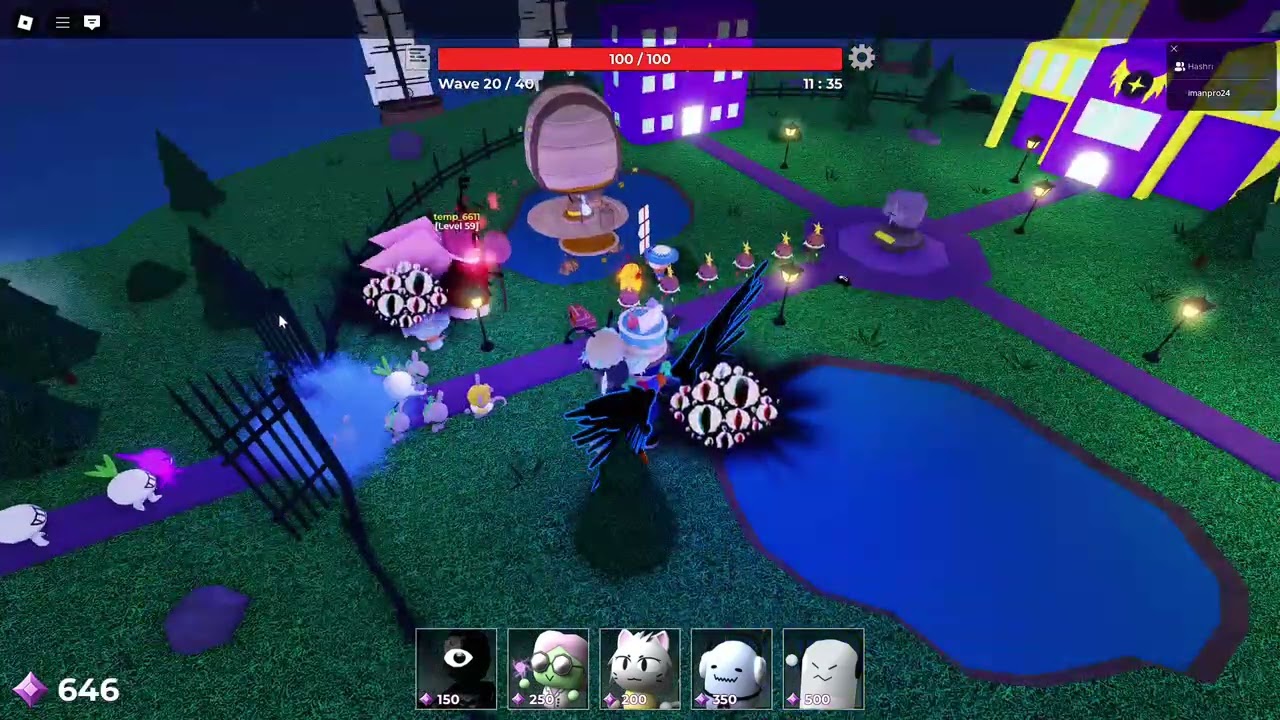 Roblox Tower Heroes Oddport Academy Hard mode Duo Strategy