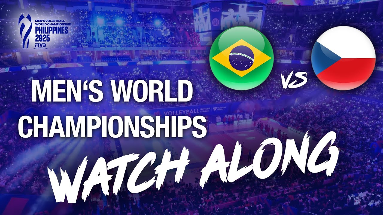 WATCH ALONG | 🇧🇷 Brazil vs 🇨🇿 Czechia | 2025 FIVB Men's Volleyball World Championships