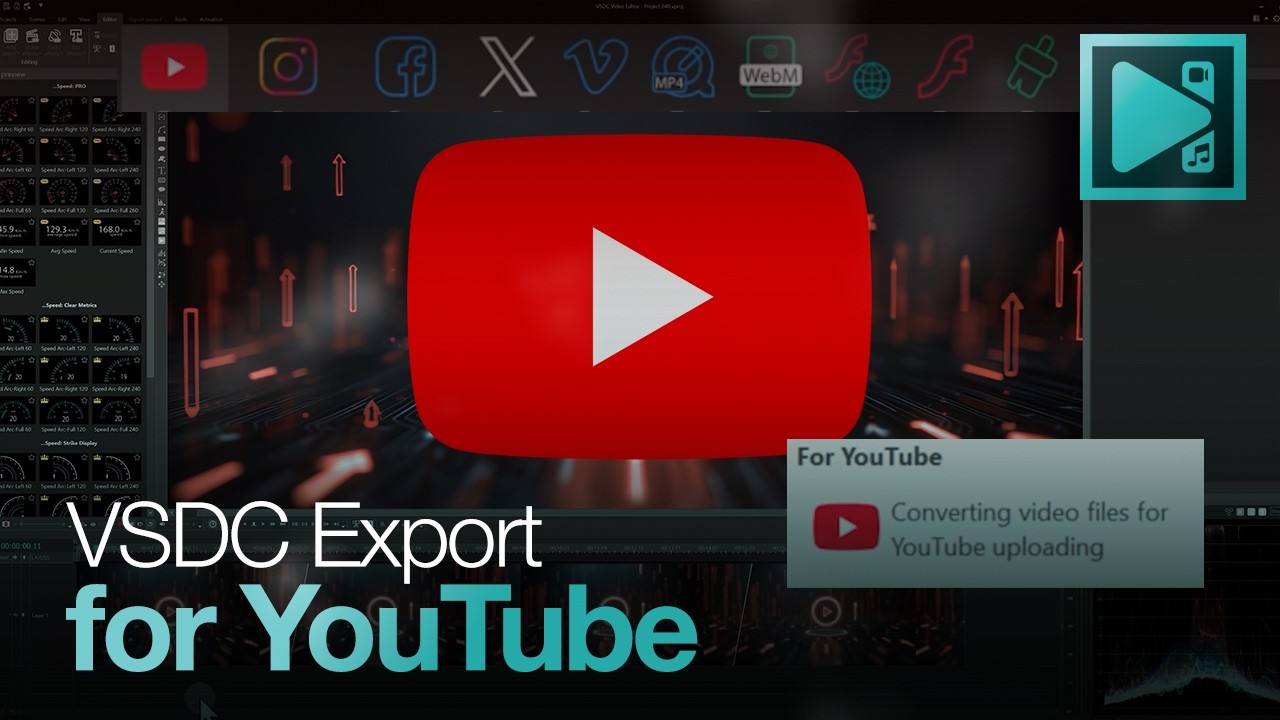 Настройки экспорта VSDC для YouTube: битрейт, кодек, 4K / Full HD
