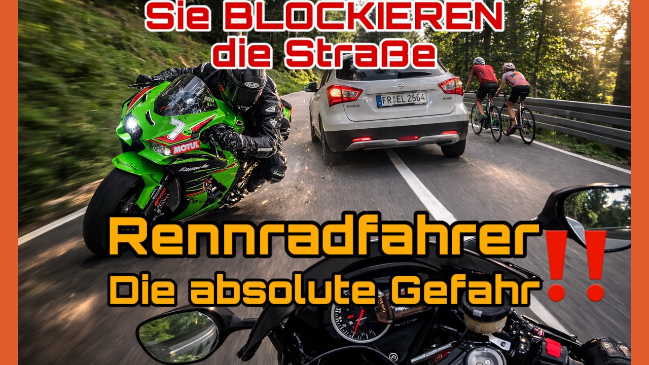 Motorrad VS RENNRAD Schauinsland Eskaliert 4K #motorcycle #rennrad #schwarzwald