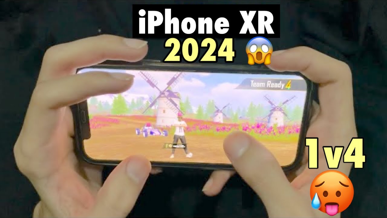 Iphone xr pubg test 2024 New update gameplay 1v4 😱 Pubg Mobile