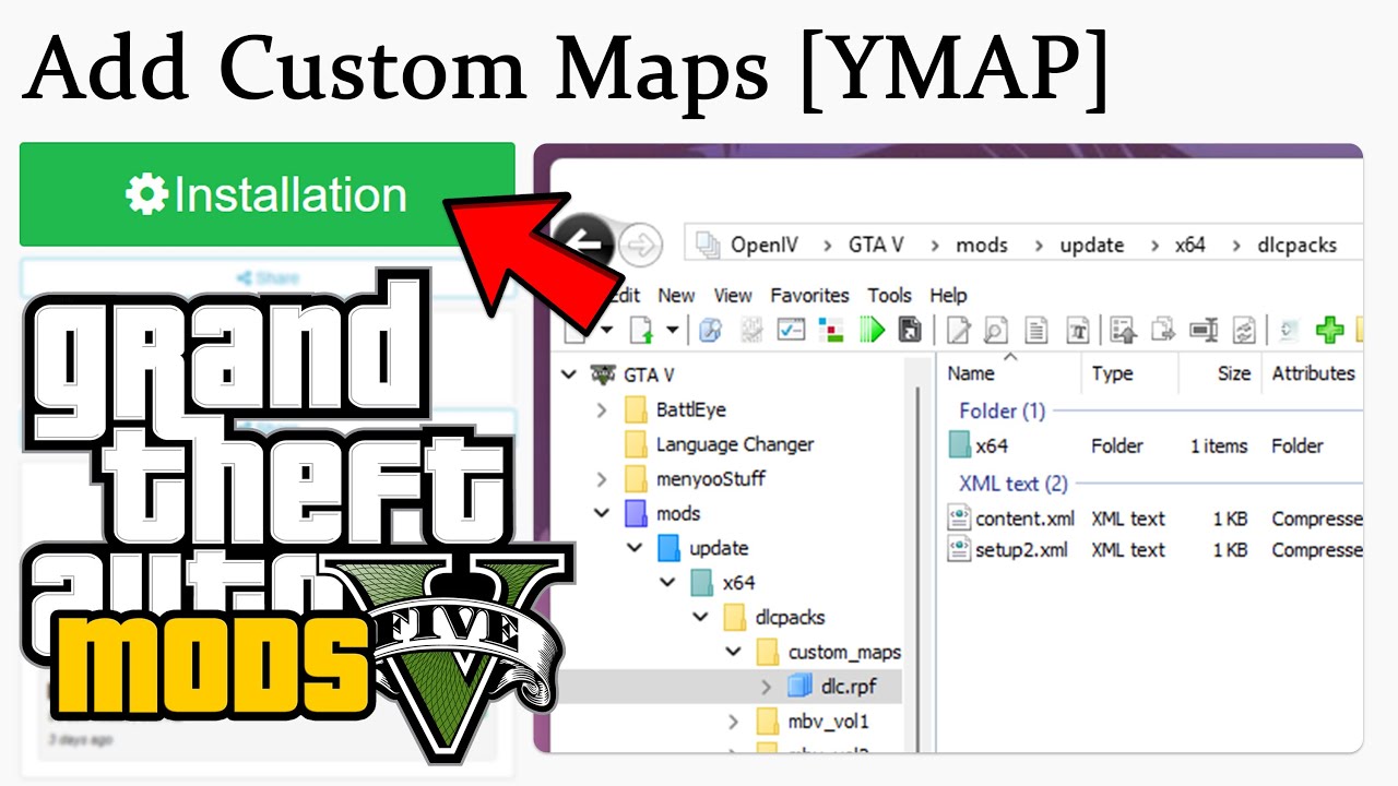 Как установить и добавить функцию пользовательских карт [Map Builder] Моды GTA 5 (2025) 🔥