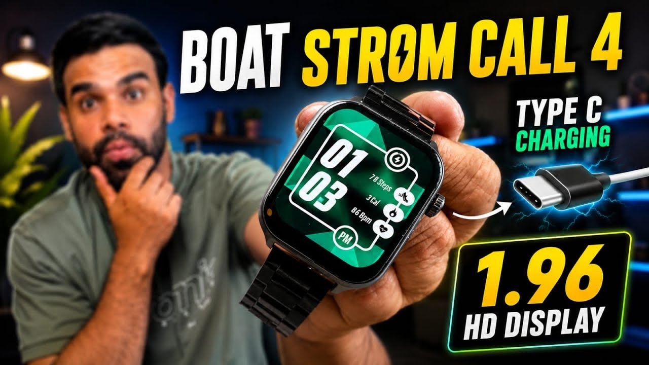 boAt Storm Call 4 BT Calling Smartwatch | Type-C Charging | HD Display