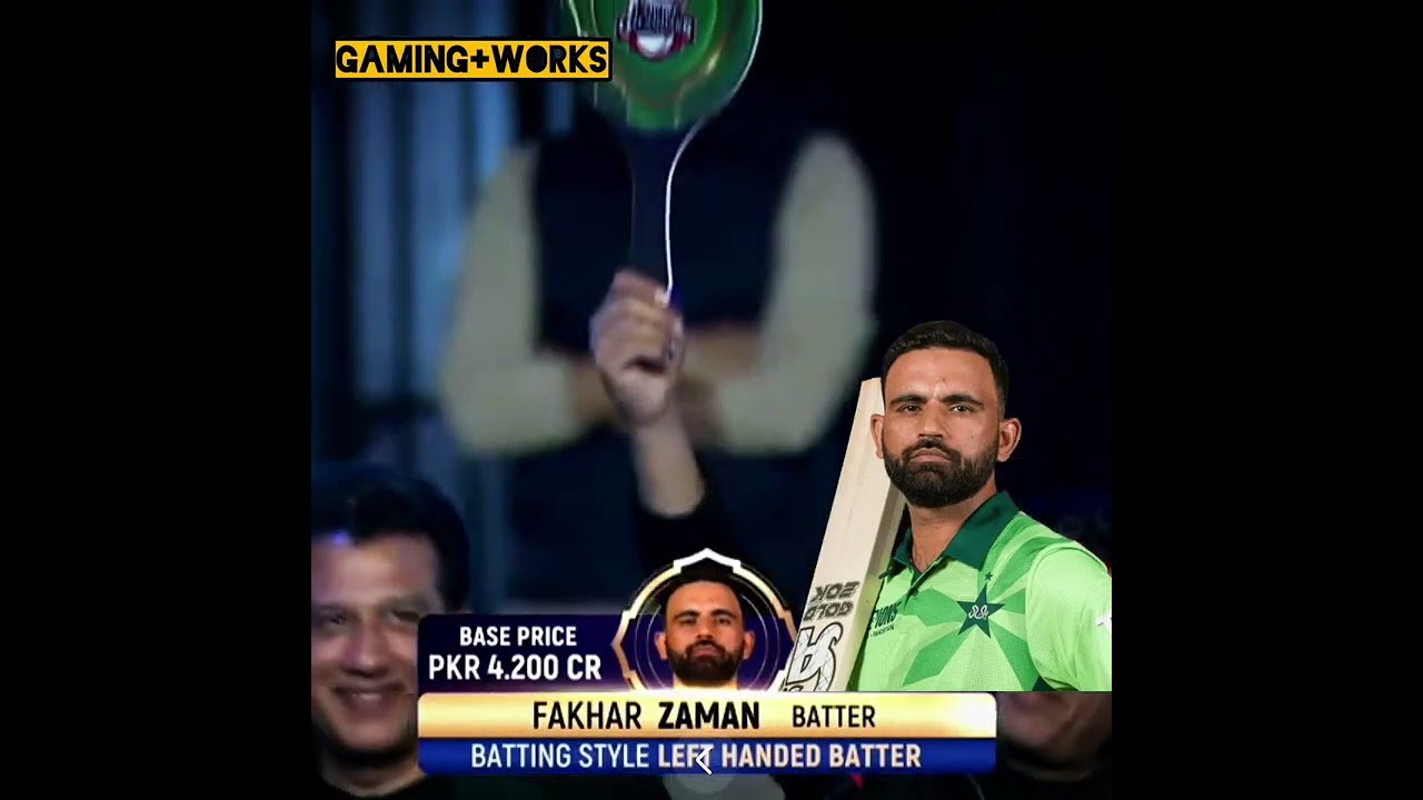 Fakhar zaman in PSL auction #foryou 