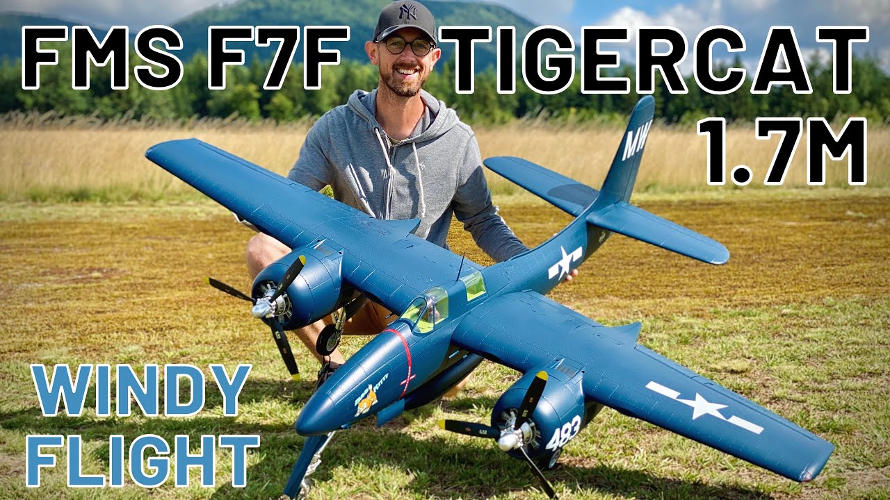 FMS F7F Tigercat 1700mm - DISPLAY WINDY FLIGHT (ENG/FRA) 4K