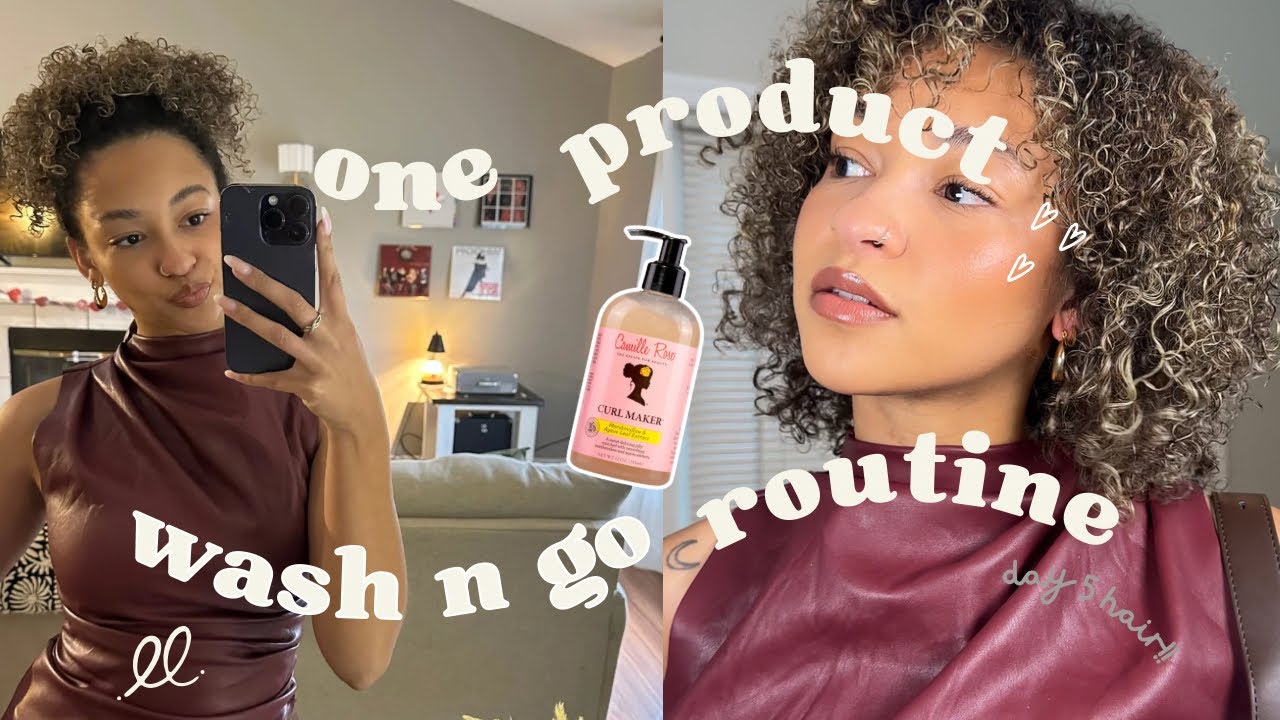The ONE Product Wash n Go for 3B/3C Hair | Cheap & Easy Routine for Beginners