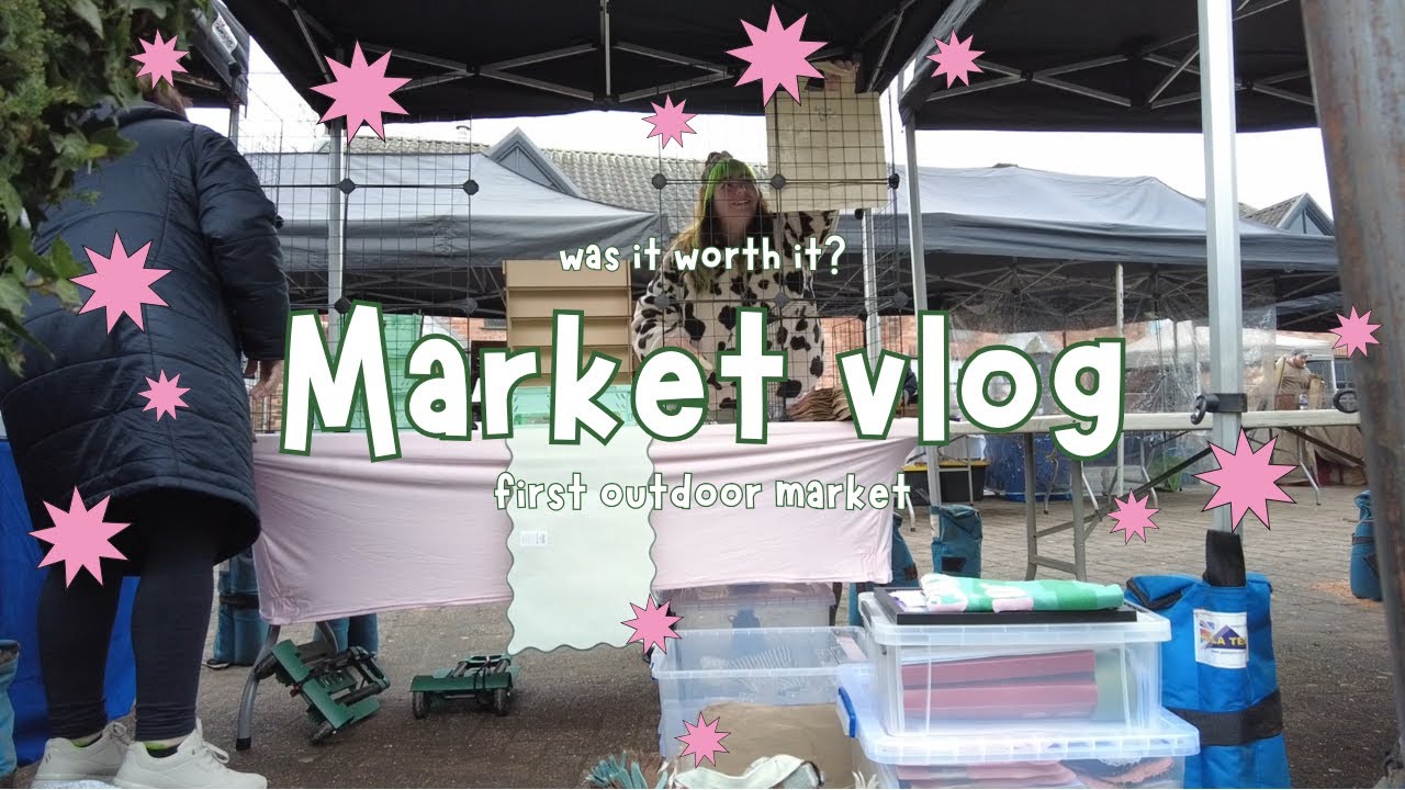 Market Day vlog 🐸 was it worth it? how much did I make? 🌱 artist diaries