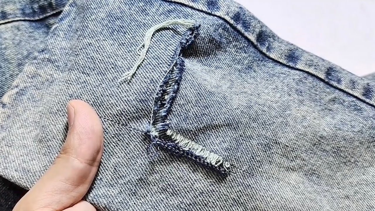 Répare facilement les trous de ton pantalon | Technique à la main avec finition invisible
