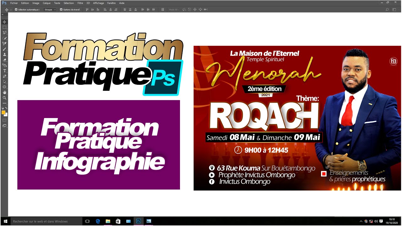 Je crée une affiche d'annonce sur photoshop du début à la fin
