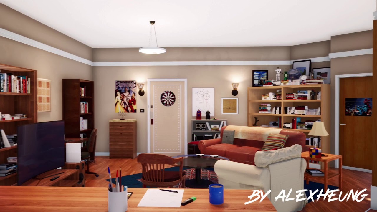 The Big Bang theory Apartment 4A rendering