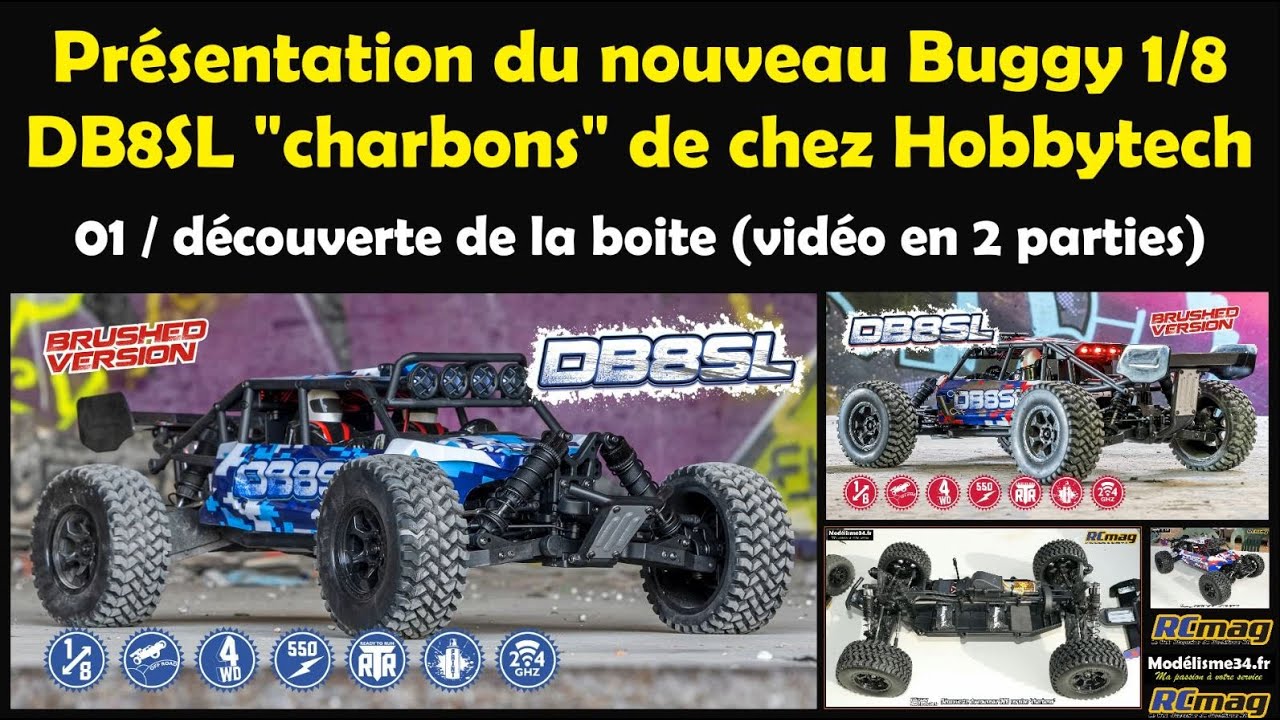 Présentation du nouveau buggy RC 1/8 DB8SL charbons de chez Hobbytech - Partie 01