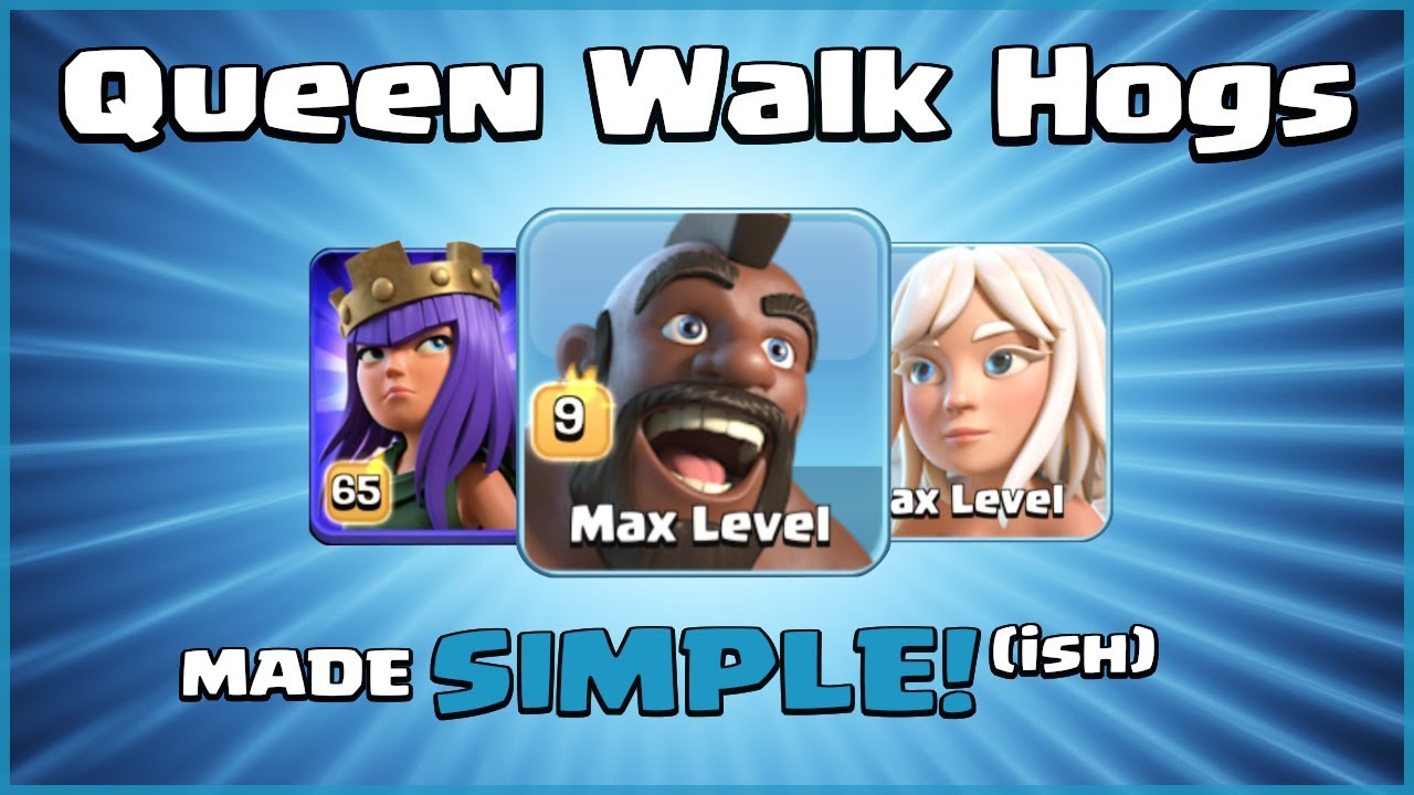 *SUPER PIGS* Best TH12 Attack Strategy - QUEEN WALK/CHARGE HOGS! - Clash of Clans
