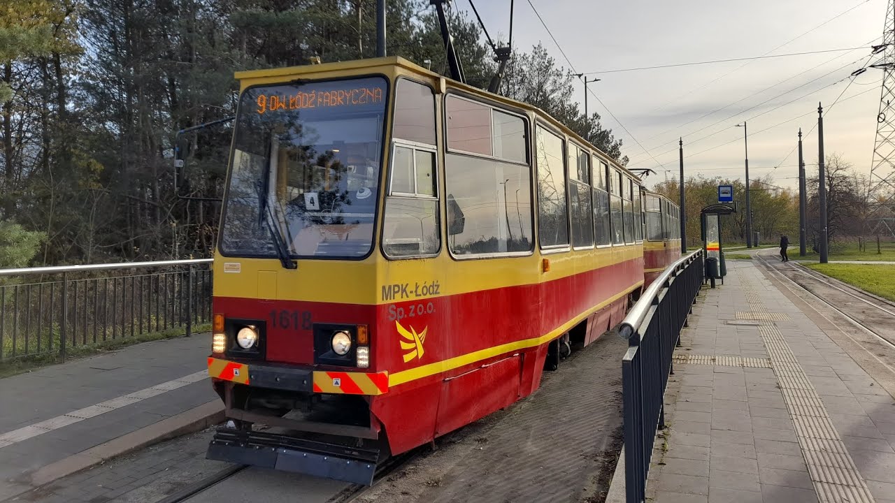 Konstal skład 805Na #1618+1619 - MPK Łódź - linia 9 (cz.1)