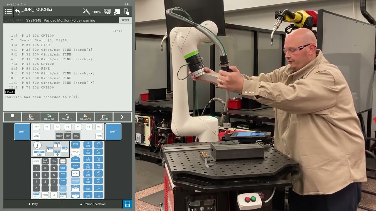 Setting up 3D Touch Sense with Rotation – Lincoln Electric Cobot Training Video