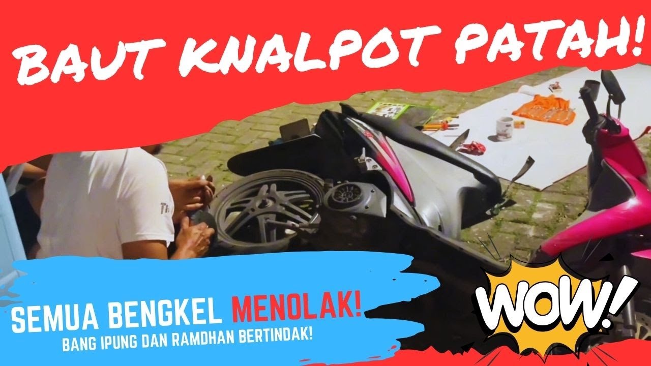 LANGKAH MUDAH BONGKAR BAUT KNALPOT YANG PATAH SUZUKI SPIN 125. GAK PERLU TURUN MESIN!