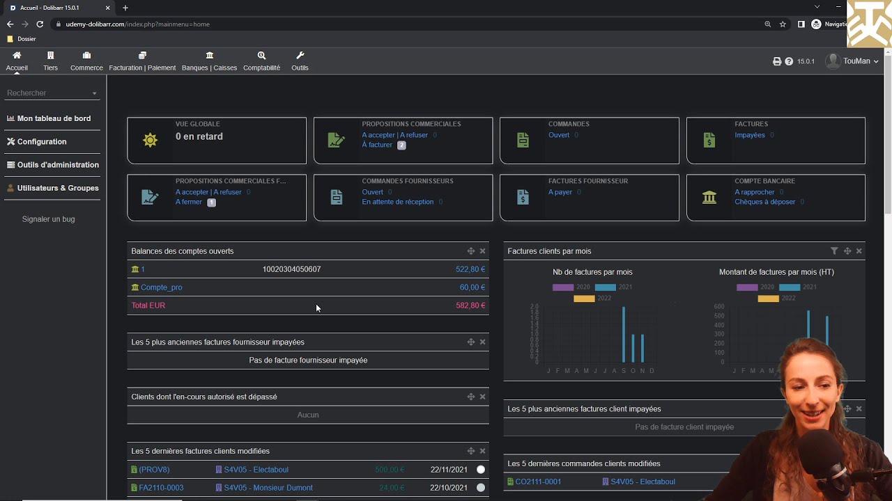 S4V21-2 - La configuration visuelle : le DARKMODE avec fix pour les champs HTML - Dolibarr