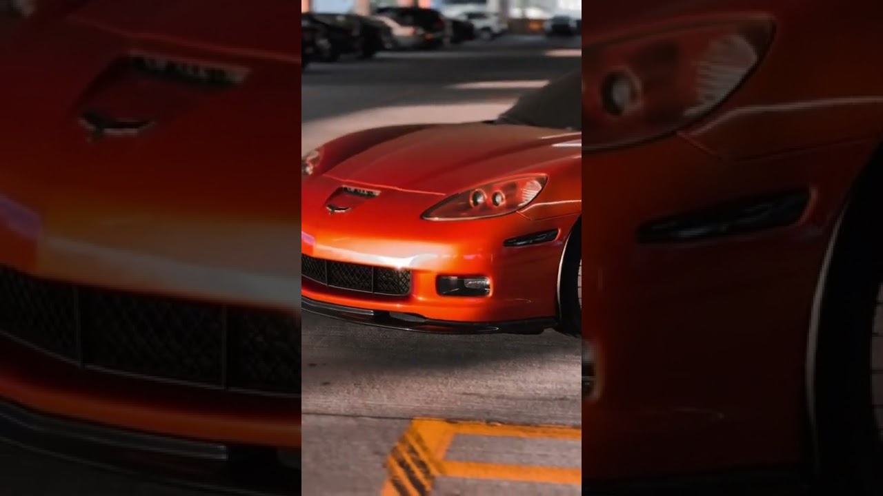 Corvette atomic orange and sunset