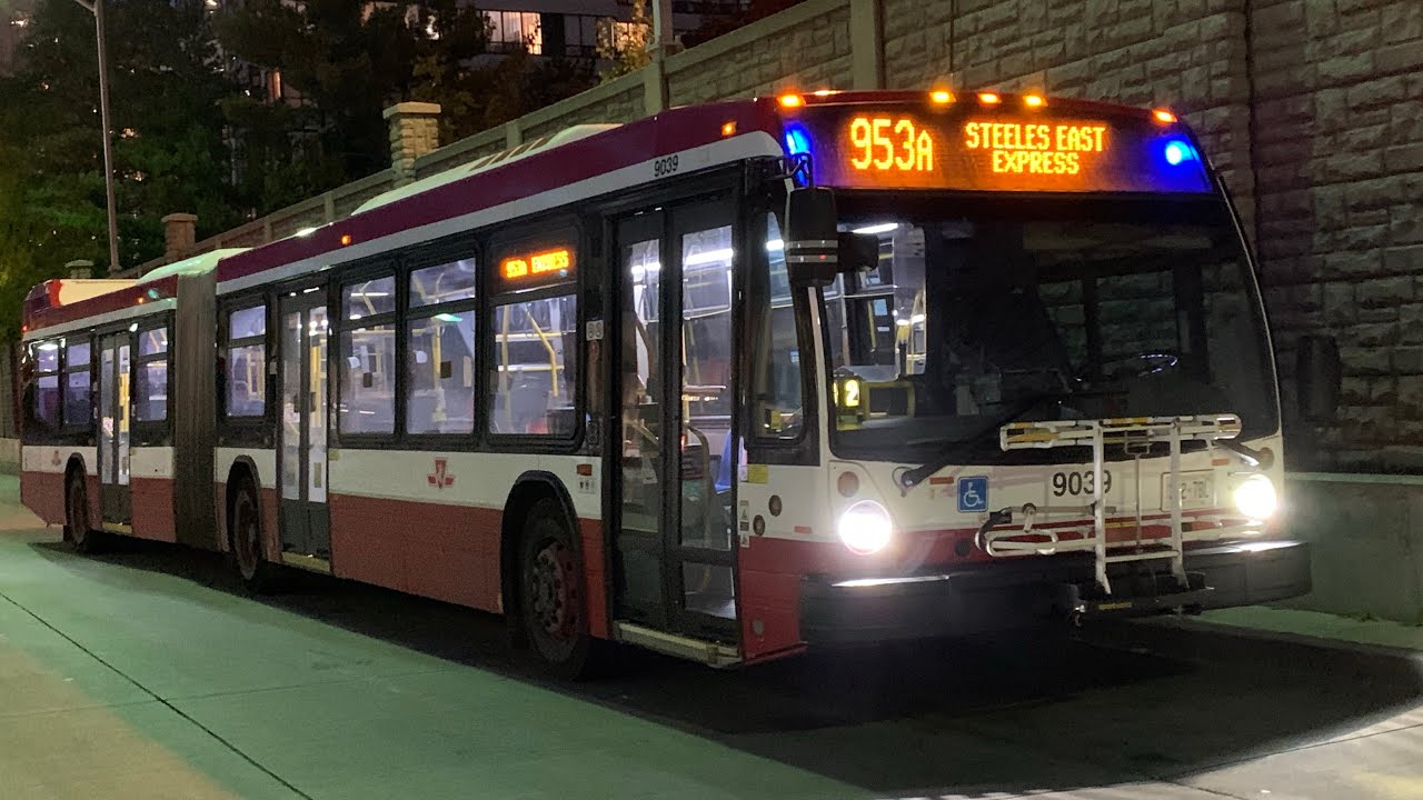 TTC Eastbound Ride Video on 9039 on route 953 Steeles East Express