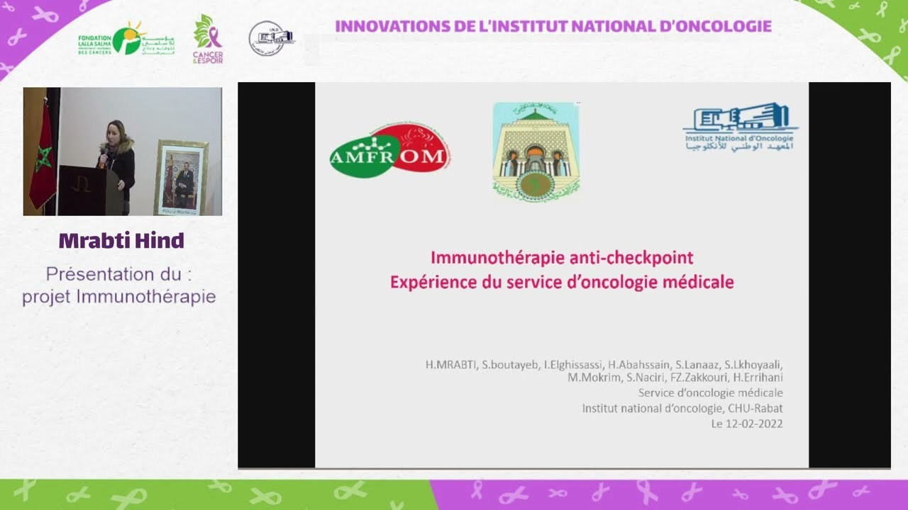 Immunothérapie anti-checkpoint: expérience de l'institut national d'oncologie de Rabat. Mrabti Hind