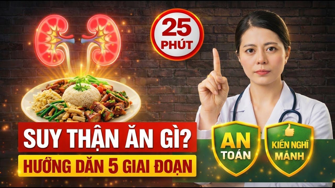 NGƯỜI SUY THẬN KIÊNG GÌ? Hướng Dẫn Ăn Uống Đầy Đủ 5 Giai Đoạn