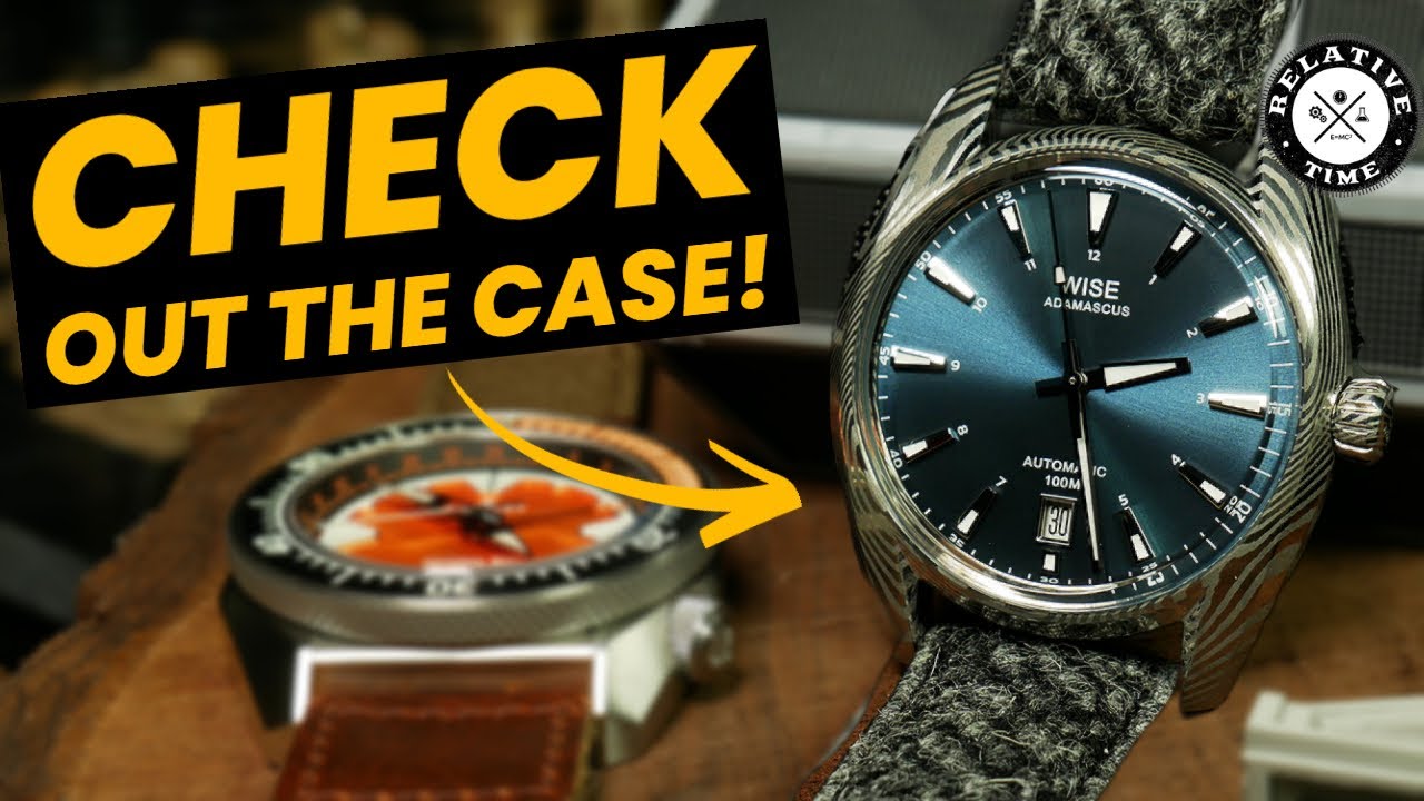 Attractive & Cool, A Killer Damascus Steel Sports Watch!  Wise Watches Adamascus AD760 Review