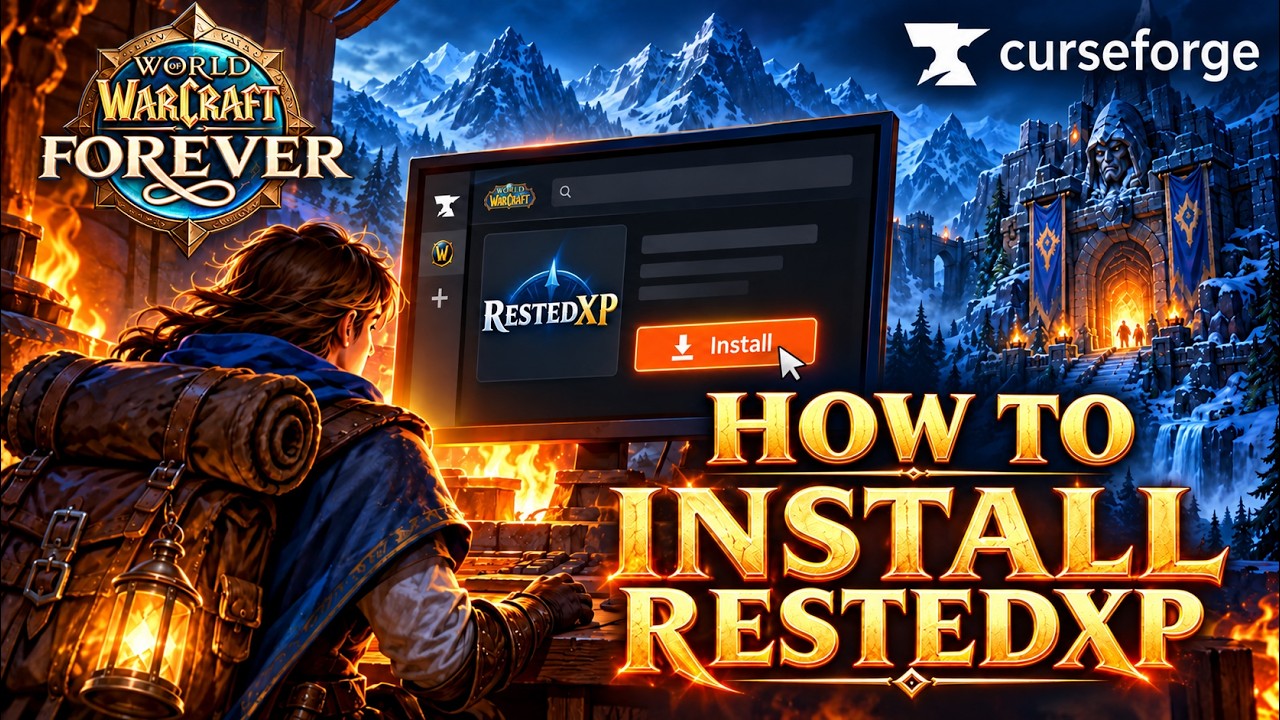 How to Download and Install the Rested XP Add on with Curseforge