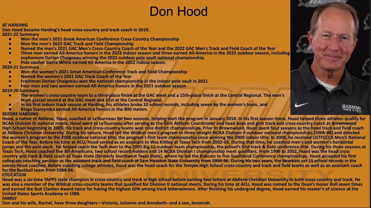 Don Hood. Teaching the vault to beginners and fine tuning the more advances vaulters. Part 1