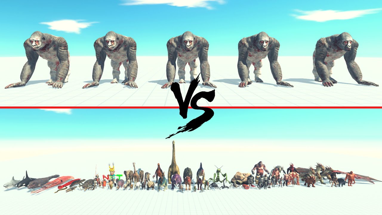 5x Old Goro The Giant Vs All Units ARBS | Animal Revolt Battle Simulator