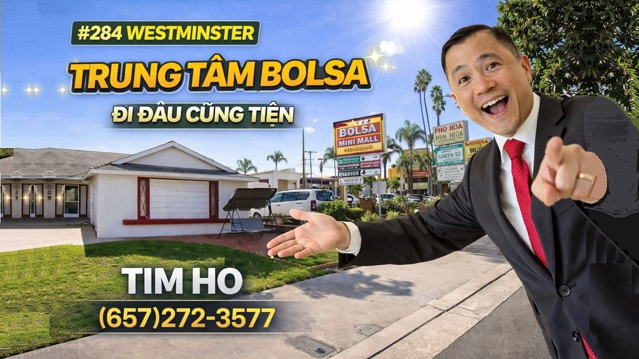 283. WESTMINSTER, SFH, TRUNG TÂM BOLSA, ĐI ĐÂU CŨNG TIỆN. ĐẤT 6,000 SQFT, ADU/JADU. GIÁ $1,149,000.