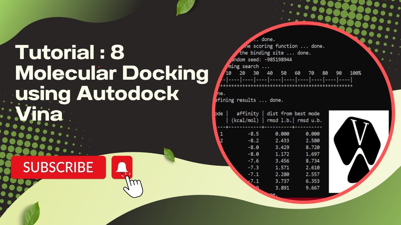 Урок 8: Молекулярная стыковка с использованием Autodock Vina