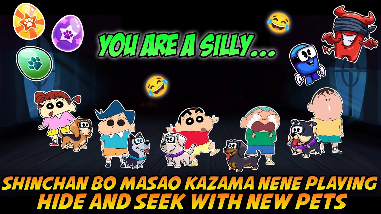 Shinchan and his friends playing silly royale with new pets 🐶🐕 | shinchan got shiro in silly royale😍