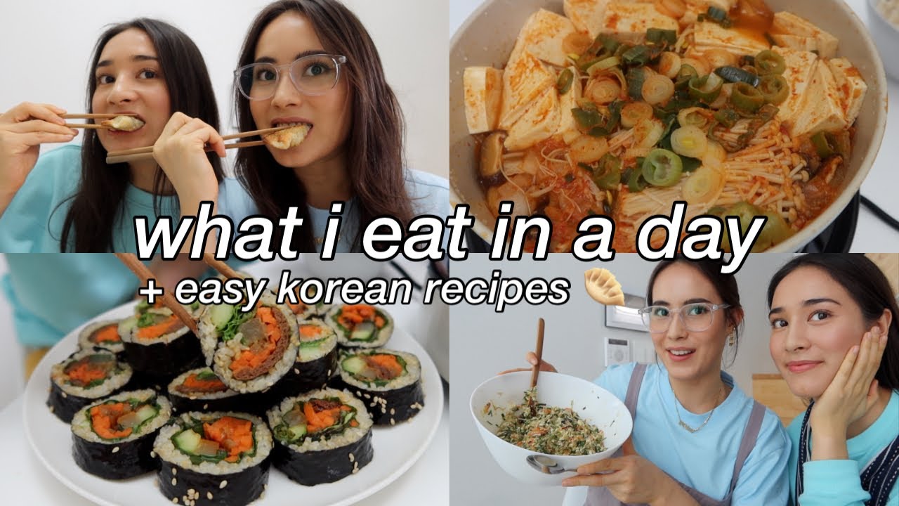 what i eat in a day: korean food, cook with me (+ easy korean recipes), grocery shopping & mukbang!