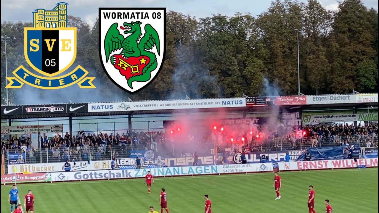 Pyro & Choreo beim Oberliga Derby! | SV Eintracht Trier vs Wormatia Worms Groundhopping 23.09.23