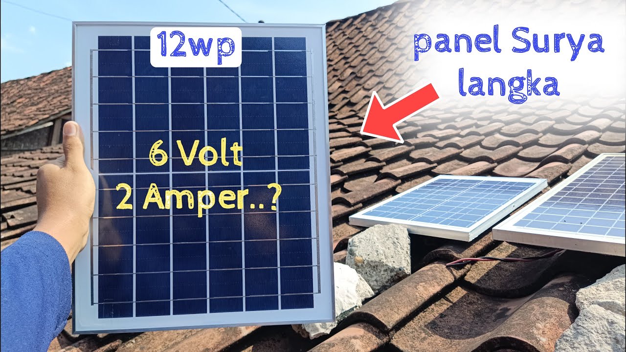 tanpa modifikasi | review panel Surya 6V 2A ( 12wp )