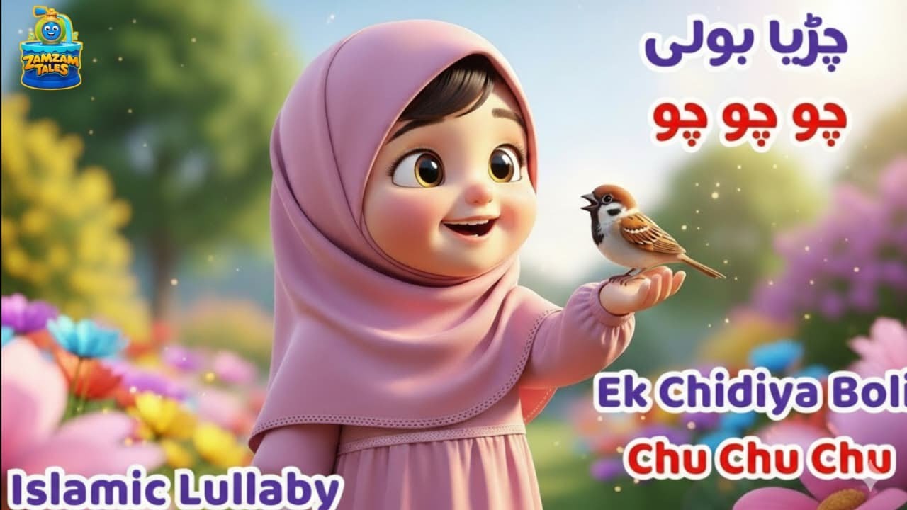 Chirya Boli Chuu Chuu 🐦 | Allah Hoo Allah Hoo | Peaceful Islamic Lullaby for Kids | ZamZam Tales