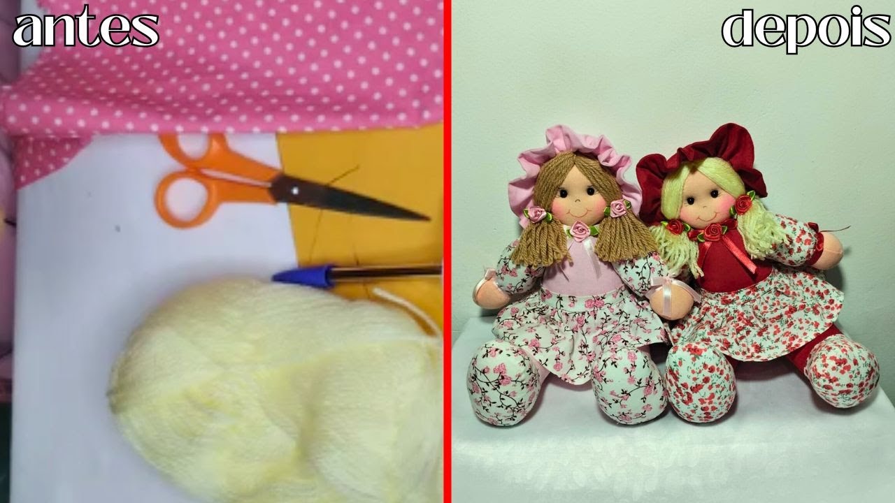 Quer aprender bonequinha de pano Laurinha para decoração é fácil é rápido vem