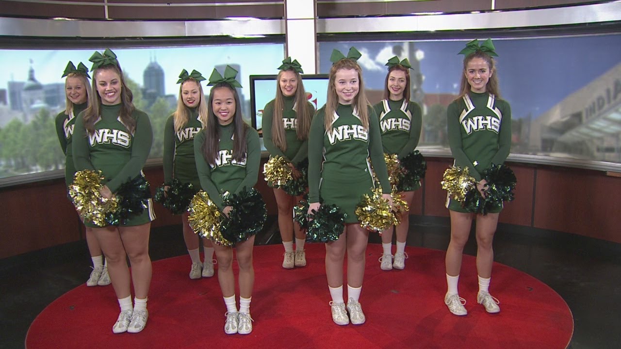 Westfield HS cheerleaders perform on Daybreak