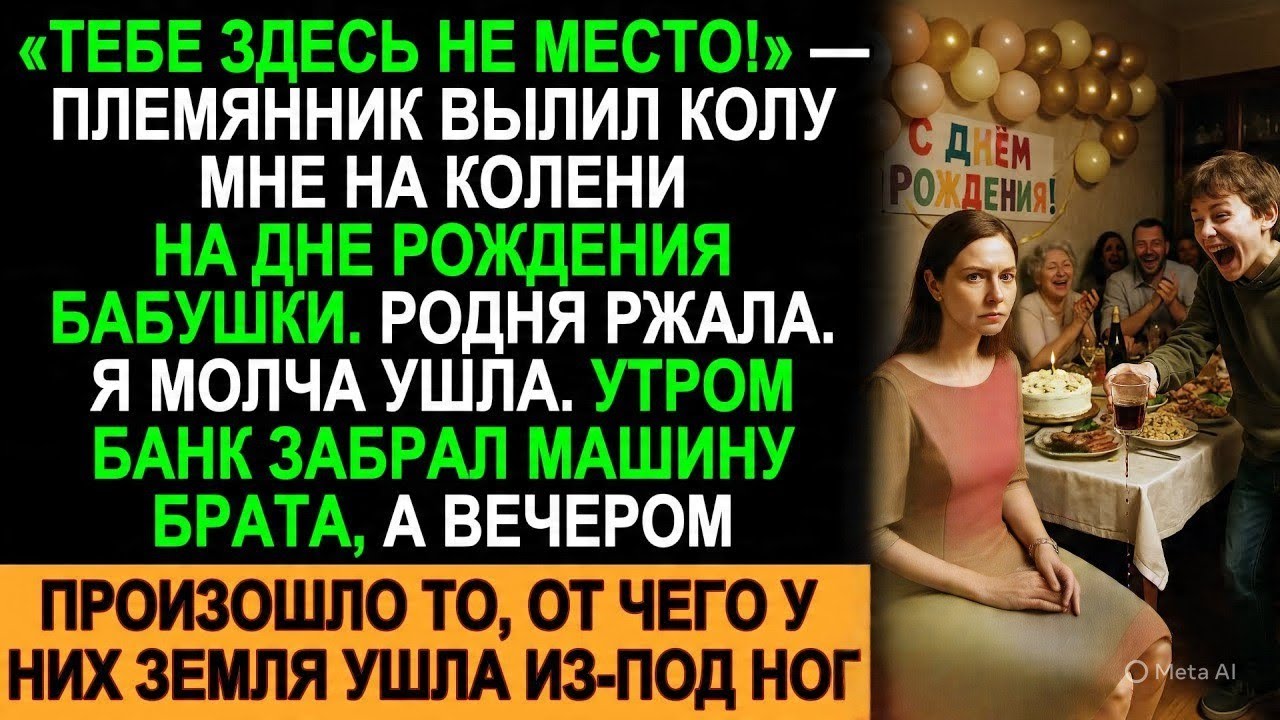 Меня унизили на дне рождения бабушки… а к вечеру семья потеряла ВСЁ — такого поворота они не ожидали