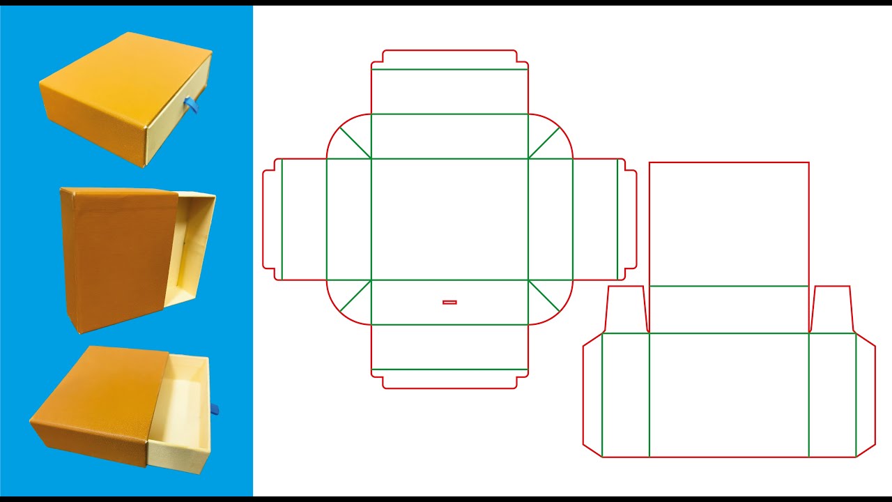How to Make Drawer Box Die Cut / Dieline Tutorial in Hindi Urdu on Adobe Illustrator