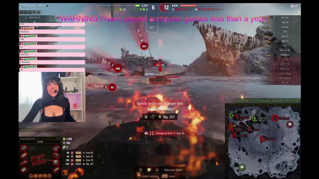 #mentalproblems   (TWITCH: https://www.twitch.tv/natacoin) Playing WOT
