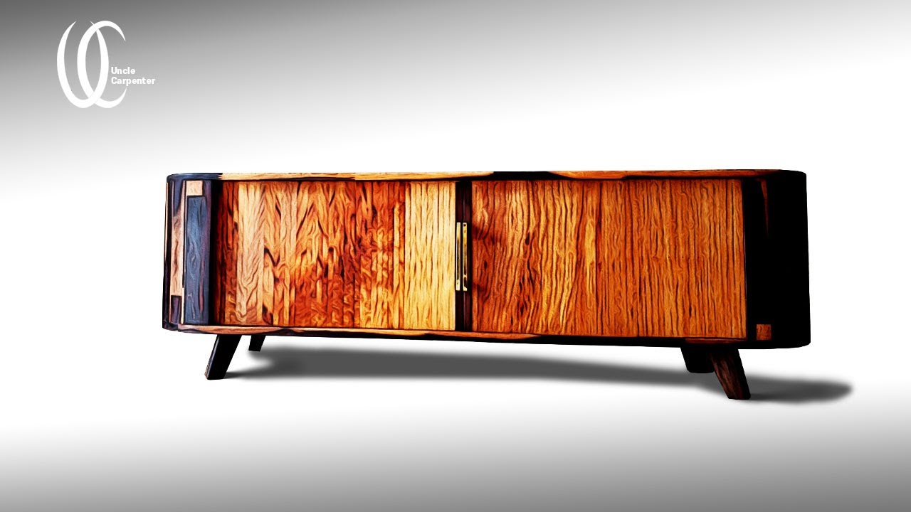 Shall we make a tambour door living room cabinet of a retro emotion.