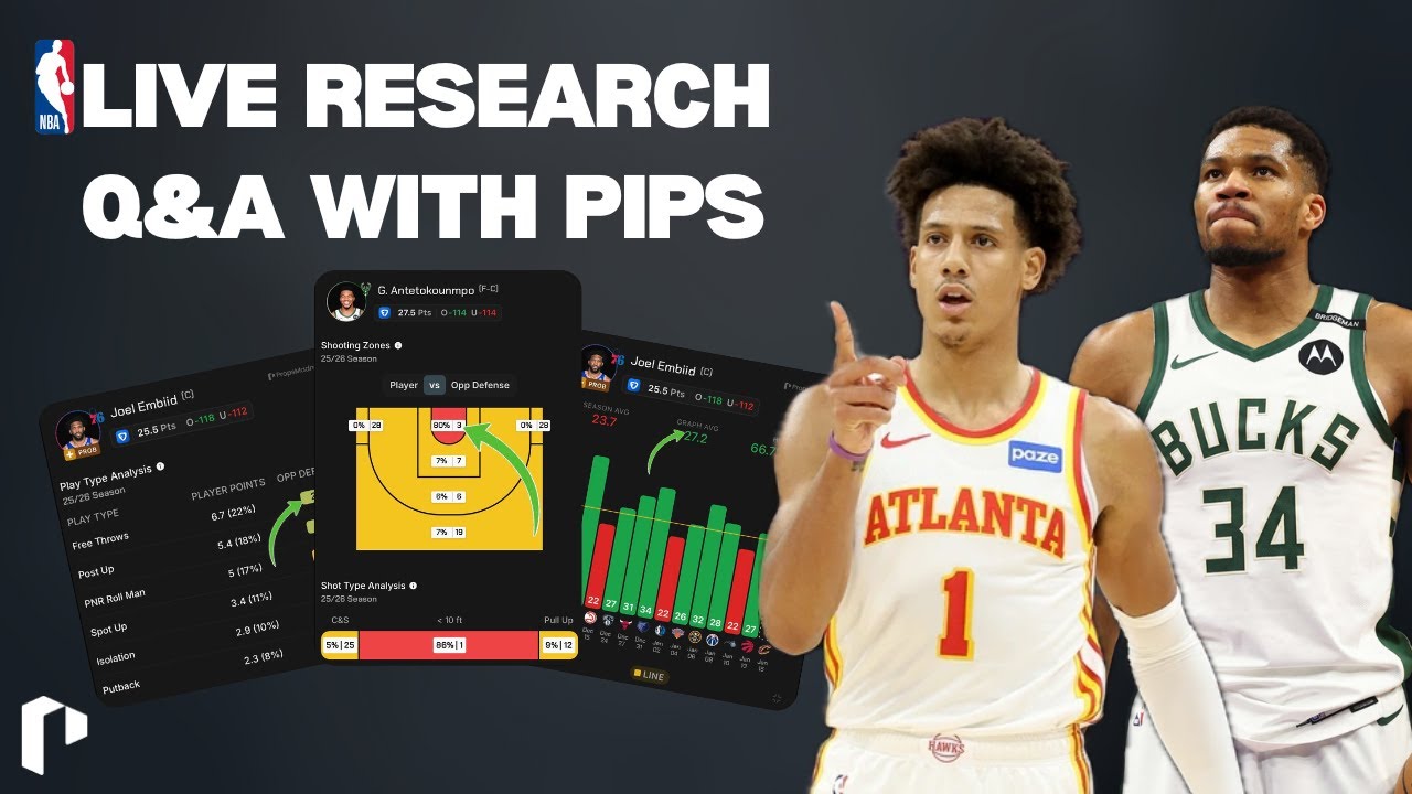 Great 7 game NBA SLATE Live Research + Q&A with Pips