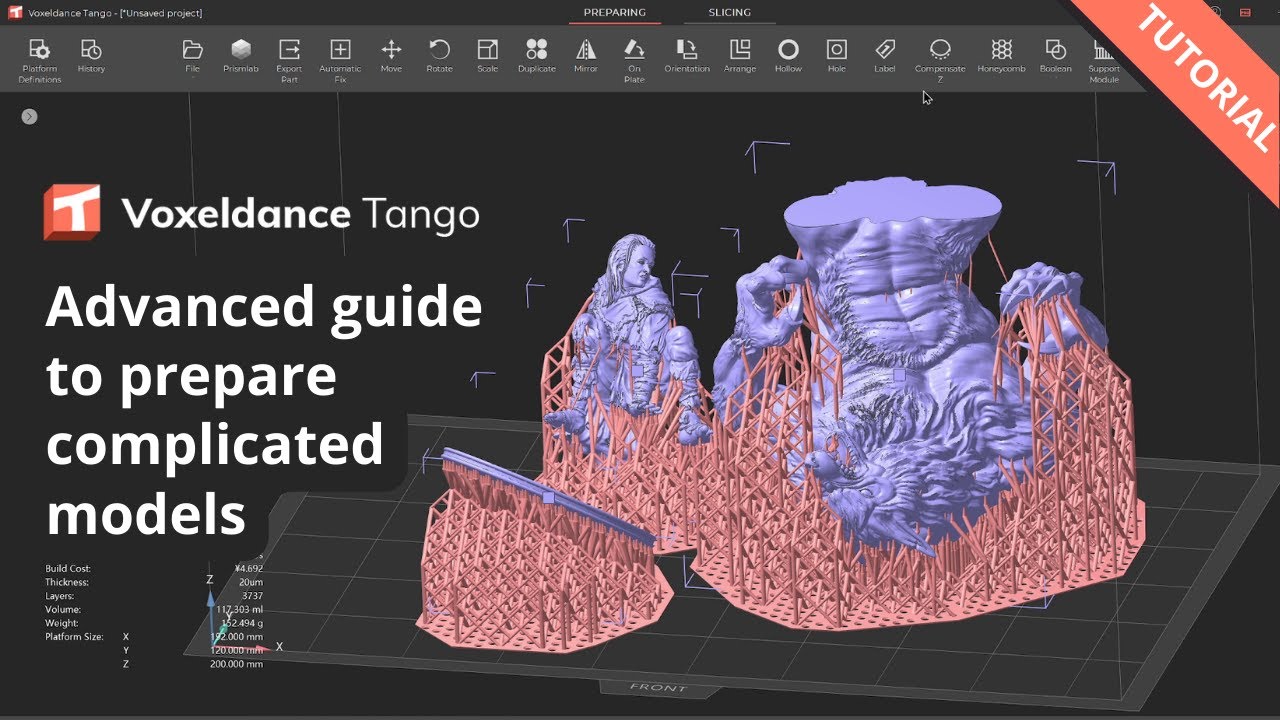 Advanced Guide to prepare complicated models in Tango slicer