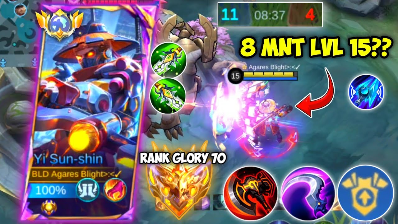 8 MNT LVL 15!! YSS PERFECT ROTATION GAMEPLAY NEW PATCH/UPDATE | ROTASI GLOBAL YSS BUAT PEMULA - MLBB