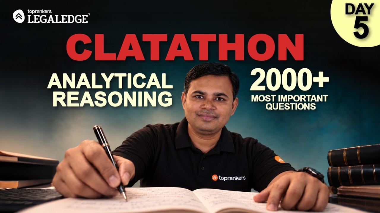 CLAT 2027 CLATathon | Analytical Reasoning | 2000+ Most Important Questions | Day 5 | Mukesh sir