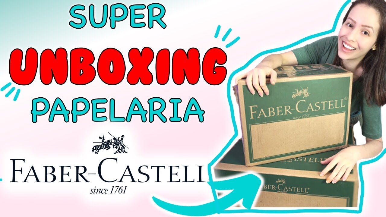 😱 SUPER 😱 Unboxing papelaria - caixa ENORME Faber Castell