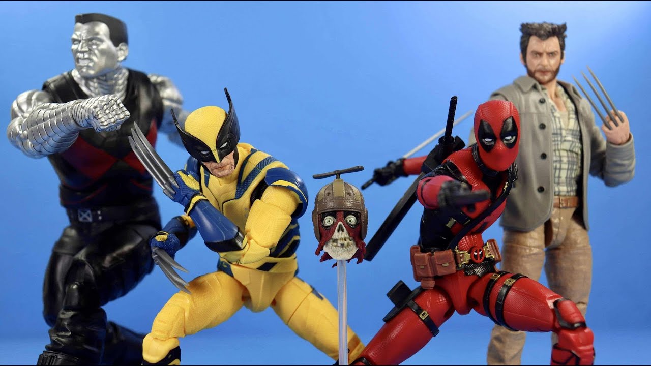 MARVEL LEGENDS DEADPOOL & WOLVERINE MOVIE SERIES REVIEW. DEADPOOL, WOLVERINE, LOGAN, AND COLOSSUS.