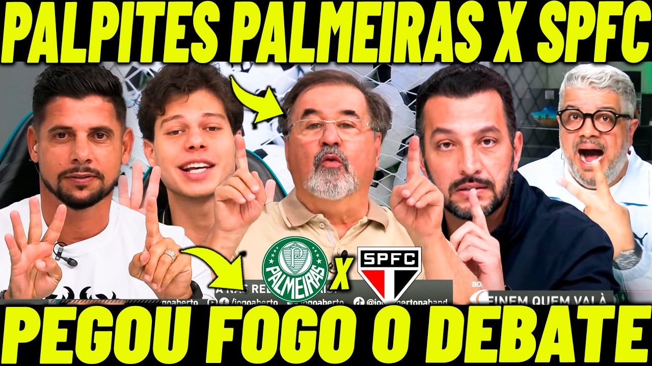 PALPITES PALMEIRAS X SPFC! PEGOU FOGO O DEBATE! VERDÃO VAI PRA CIMA EM BUSCA DA VITÓRIA!